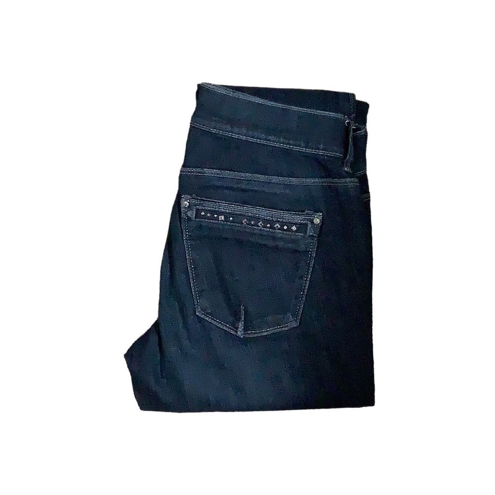 WHITE HOUSE BLACK MARKET Embellished Dark Wash Skinny Jeans Size 0R
